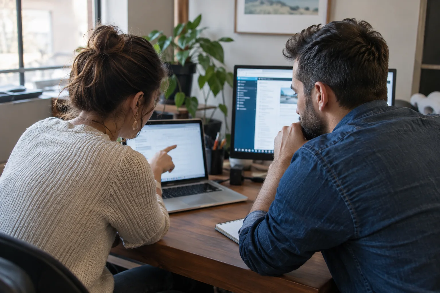 Illustrative small business technology support scene